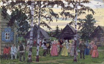Il Khorovod, 1912 da Boris Mikhailovich Kustodiev